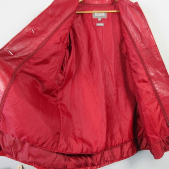 Wilsons Leather Thinsulate Coat Women 1X XL Red Button Front Luxury Genuine 1326 - Picture 8 of 16